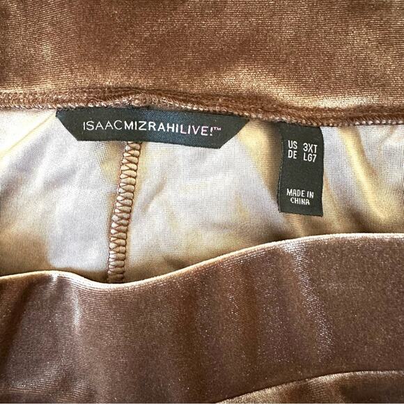 Isaac Mizrahi Live! Tall velour lounge pants in hickory brown Size 3XT - Picture 4 of 10